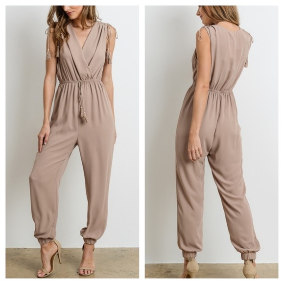 Irisheyesbtq Pants - Marcella surplice tassle jumpsuit